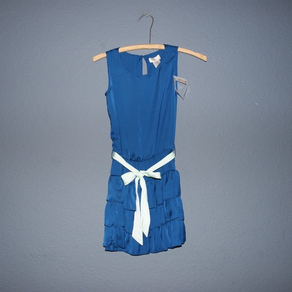 New DREAMPOP Blue Ruffled Halter Dress NWT (S 7/8) - Picture 5 of 5